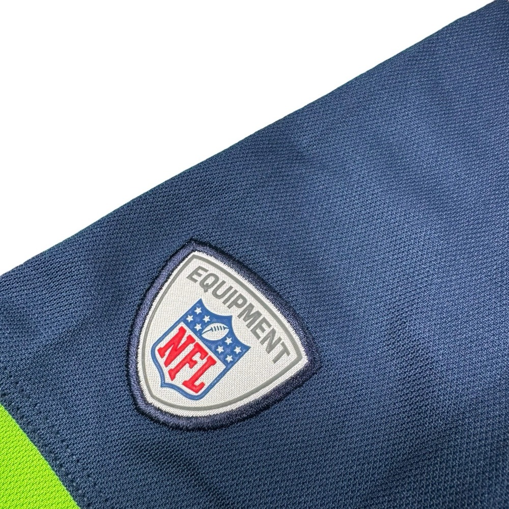 Nike NFL Training Equipment Seattle Seahawks Navy Dri-Fit Polo Shirt Men 2XL EUC - Picture 4 of 7
